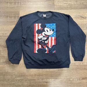 Disney Women Navy Blue Mickey Mouse Graphic Sweatshirt XL​